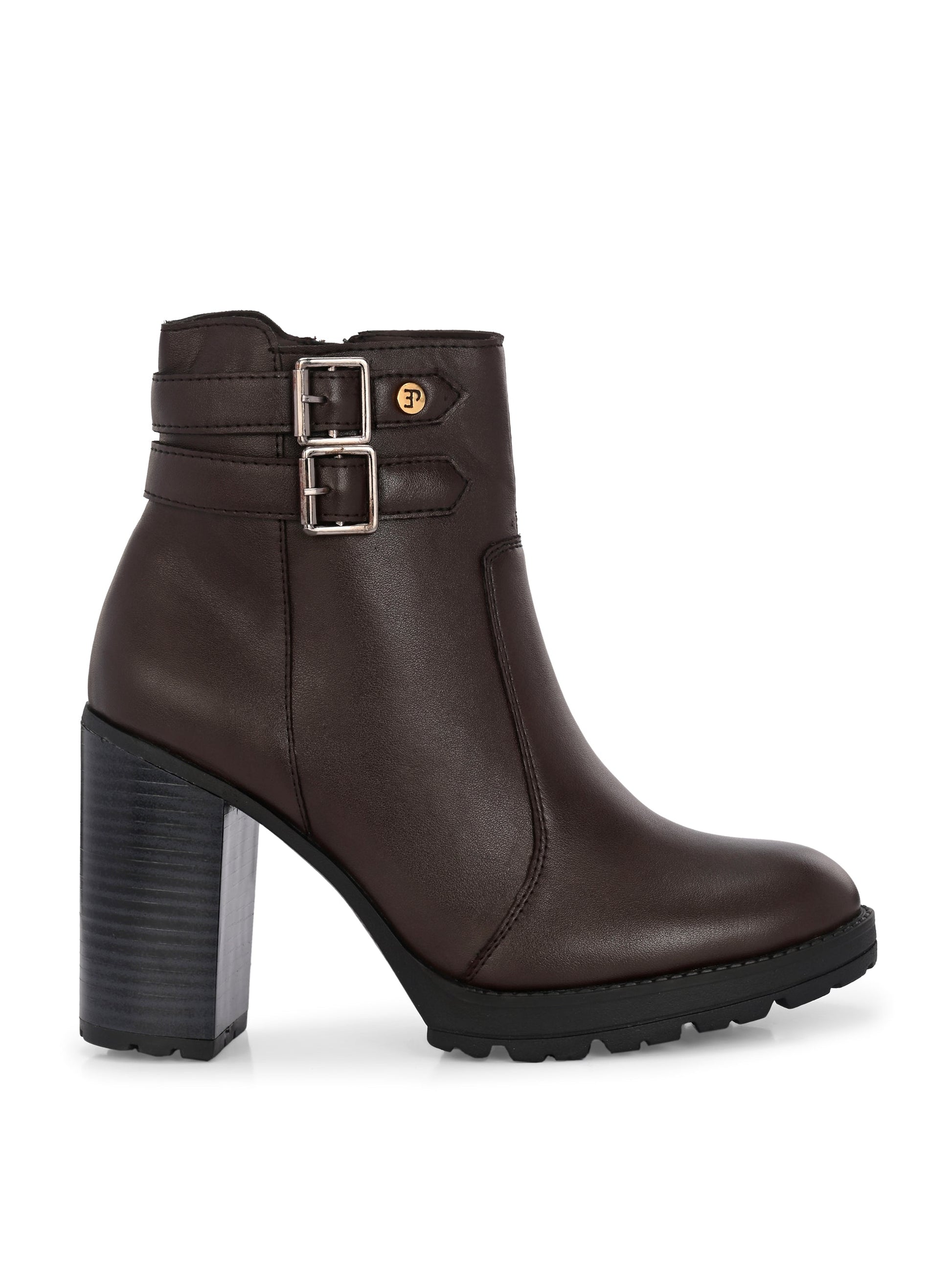 Midnight High-Heeled Ankle Boot For Women-3