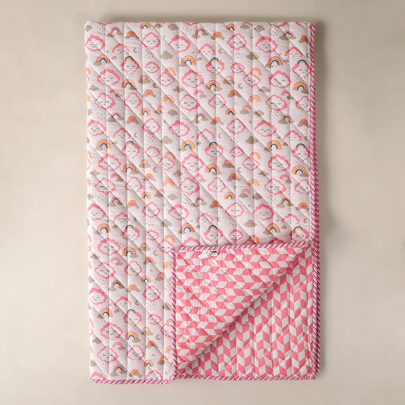 Baby Pink Cloudnine - Printed Baby Blanket-4
