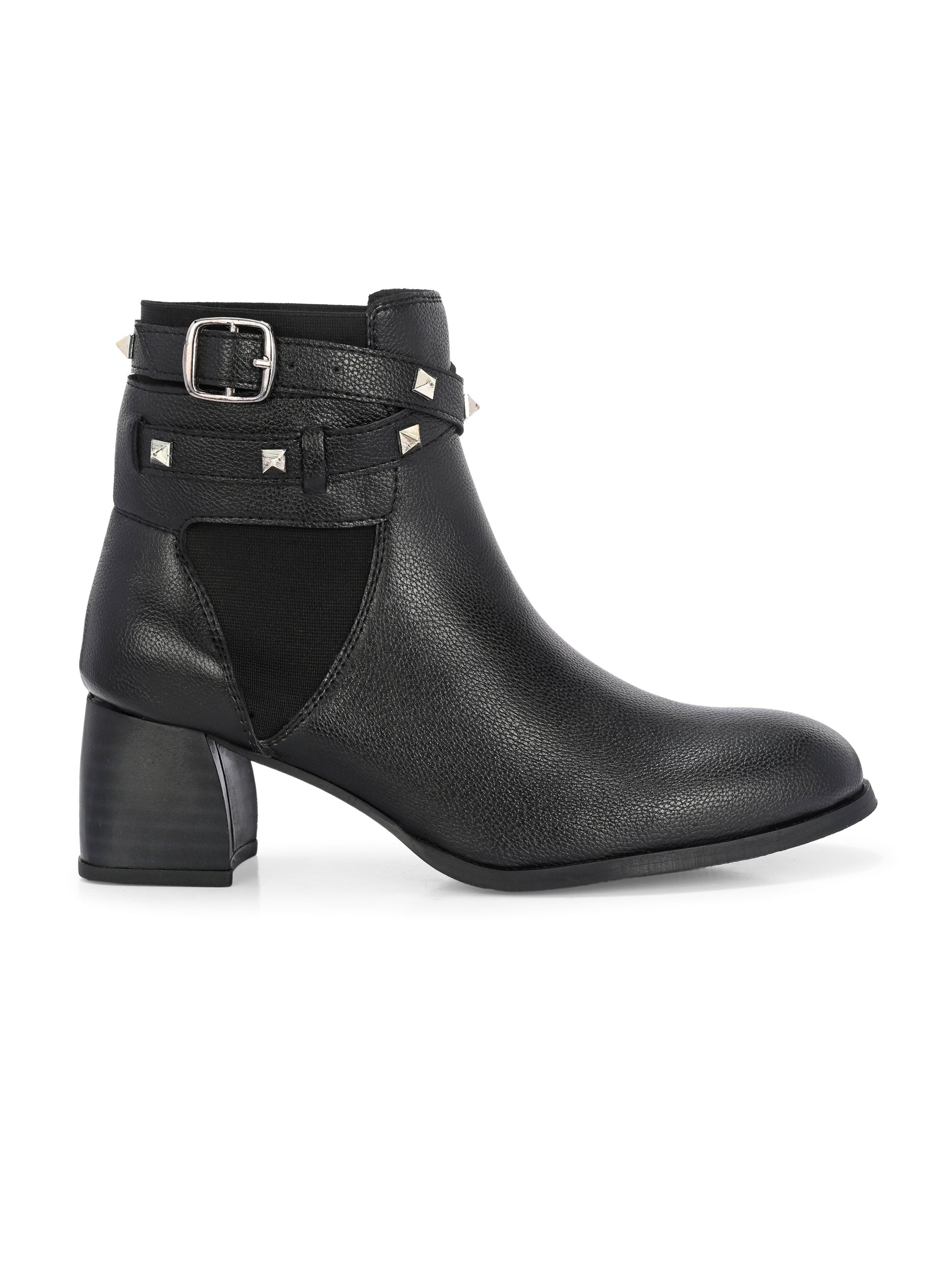 EL PASO Women Faux Leather Casual Slip On Boots-4