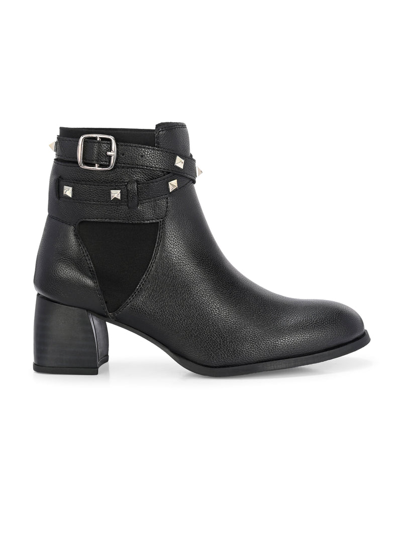 EL PASO Women Faux Leather Casual Slip On Boots-4