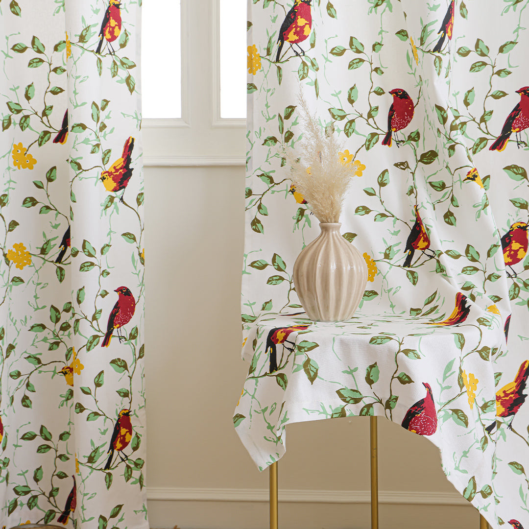 Multicolor Little Wings Rod Pocket Duck Curtain-3