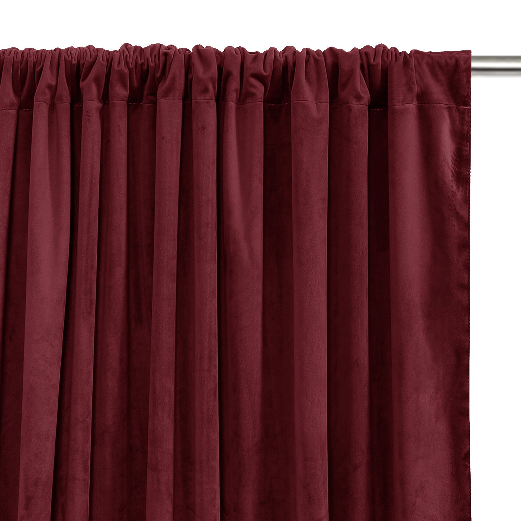 Fort Royal - Rod Pocket Velvet Curtain (Maroon)
