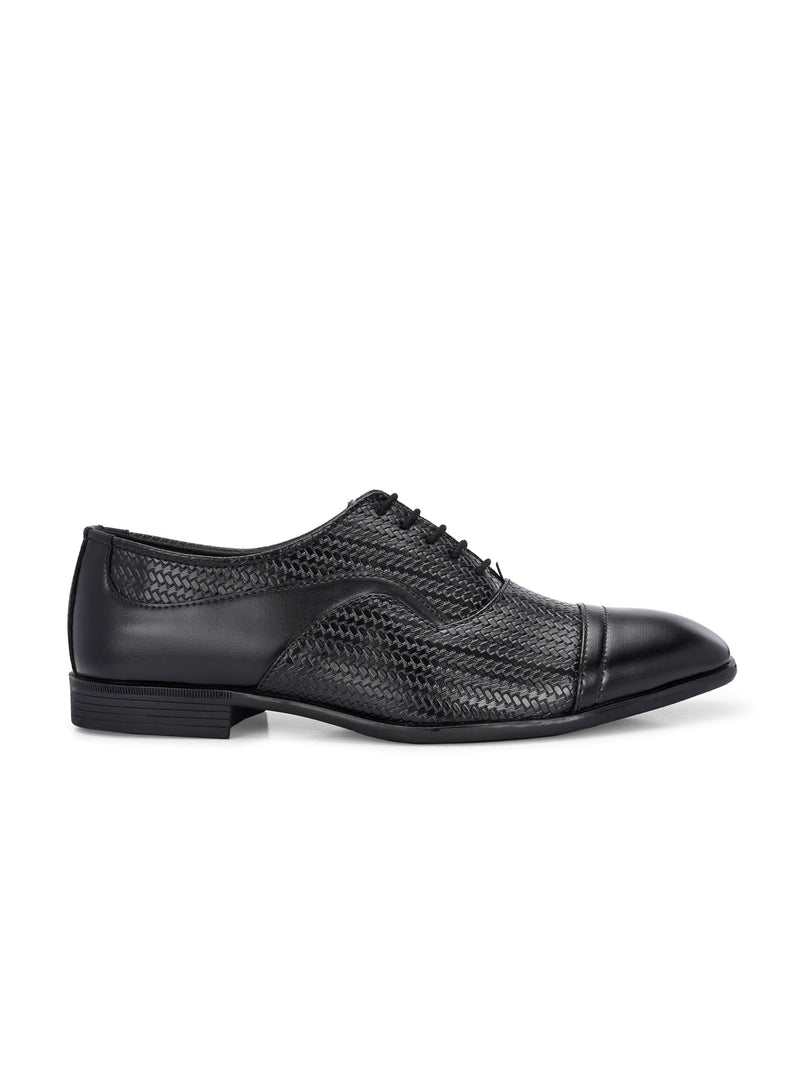 Men Textured Formal Oxfords-3