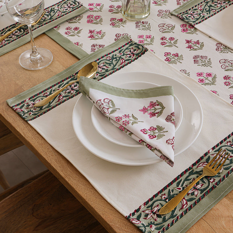 Wild Peony Table Runner with 6 Napkins & 6 Placemats-4