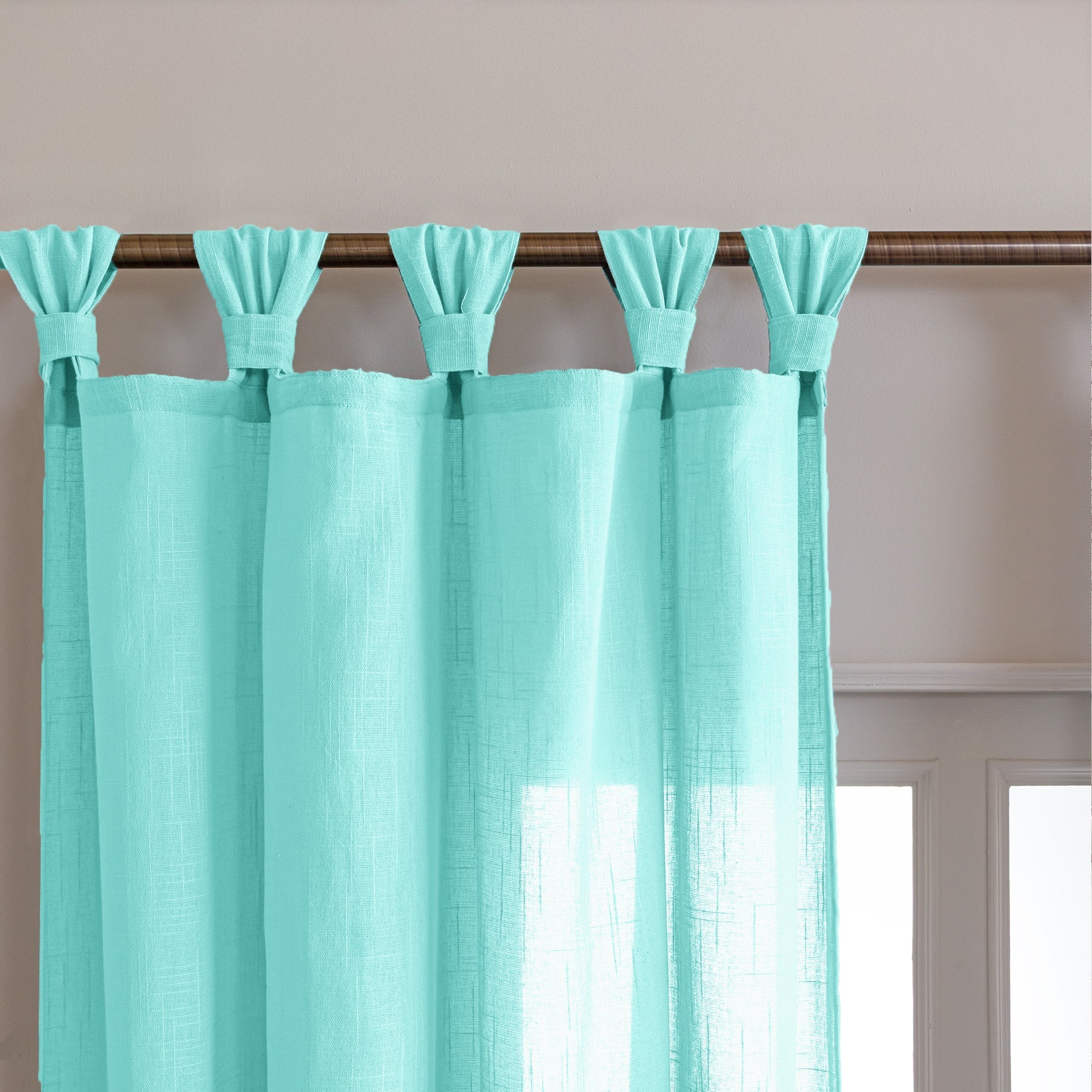 Fort Absolute - Twist Tab Top Sheer Curtain (Celeste)-3