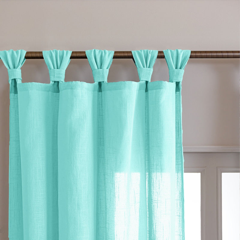 Fort Absolute - Twist Tab Top Sheer Curtain (Celeste)-3