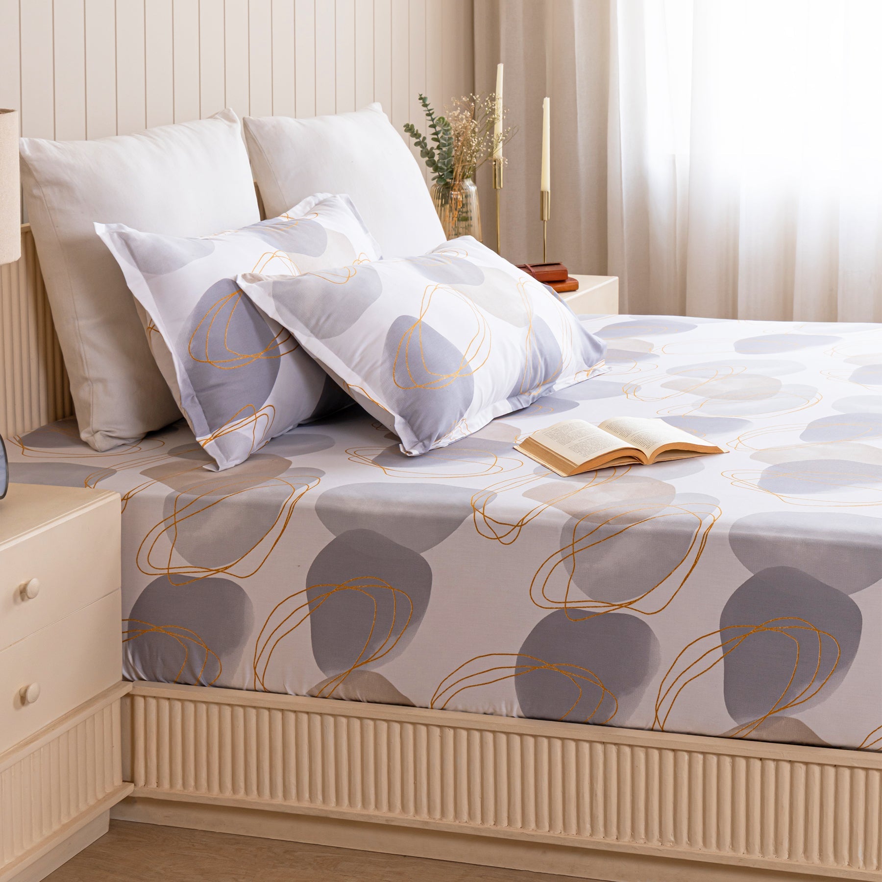 Imprimer Spheres of Serenity - Printed Fitted Bedsheet