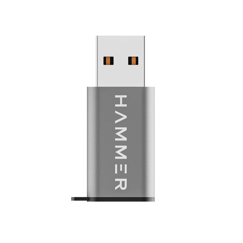 HAMMER USB Type C Female to USB Male OTG Adapter with 5 Gbps High-Speed Data Transfer (Grey)-4