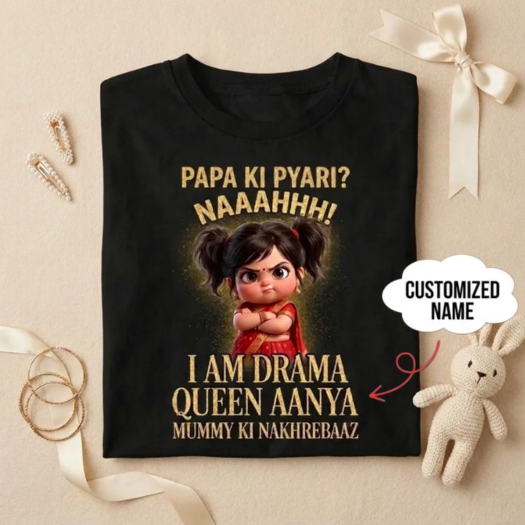 Customized Drama Queen Kids T-Shirt 👑-1