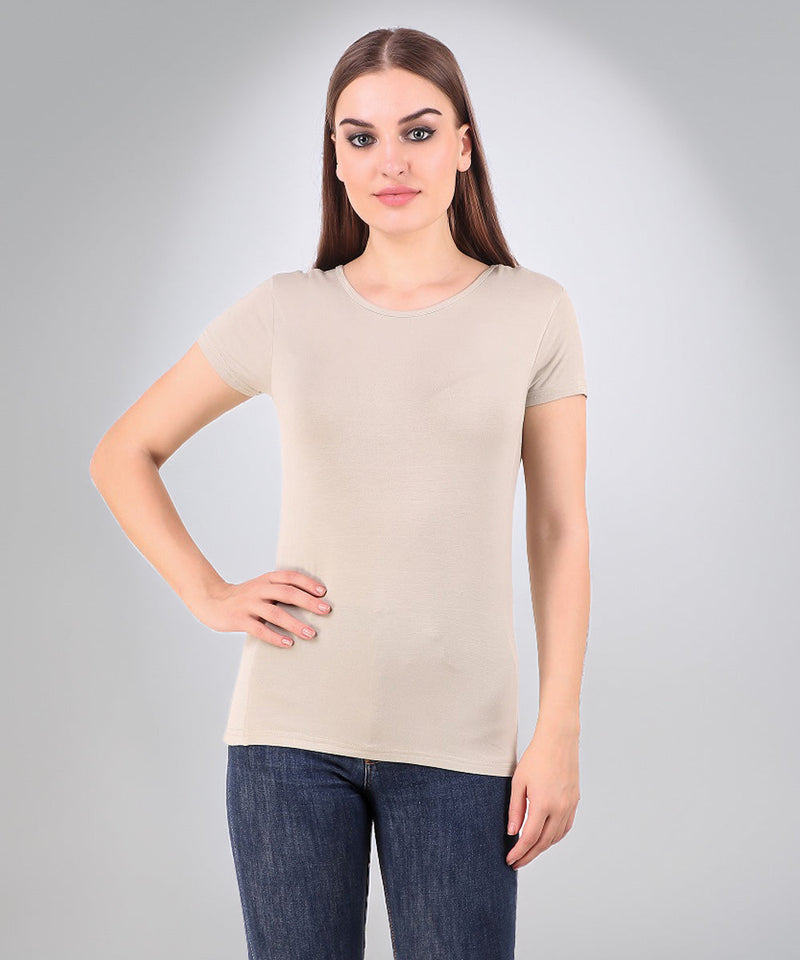 Naturefab Women's Organic Bamboo Tshirt Musk Grey-1
