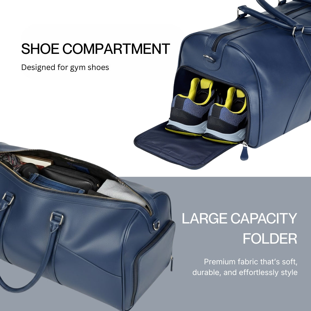 Iconic Blue Duffle Bag-3