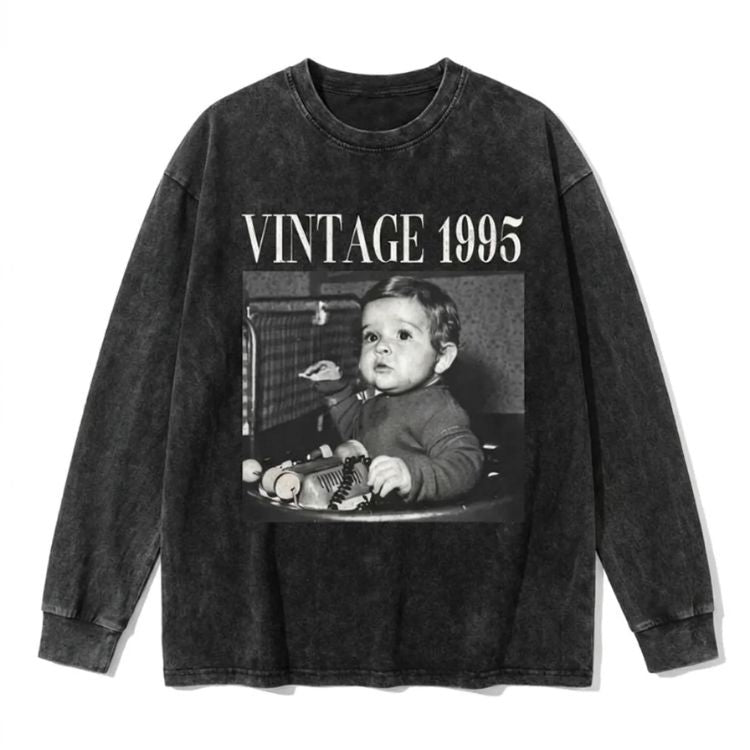 Vintage Custom Photo & Year Unisex T-Shirt-9