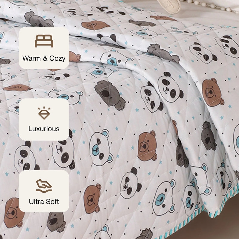 Baby Panda and Friends - Printed Baby Blanket-3