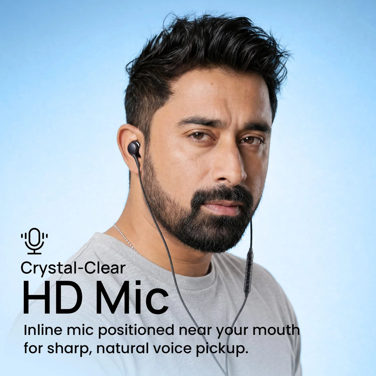 Hammer Nova 5 Type C earphone with In-Line Mic and Controls (Black)-3