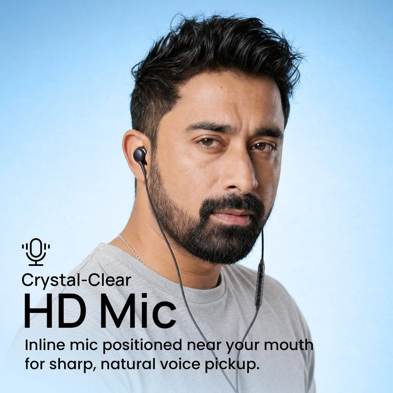 Hammer Nova 5 Type C earphone with In-Line Mic and Controls (Black)-3