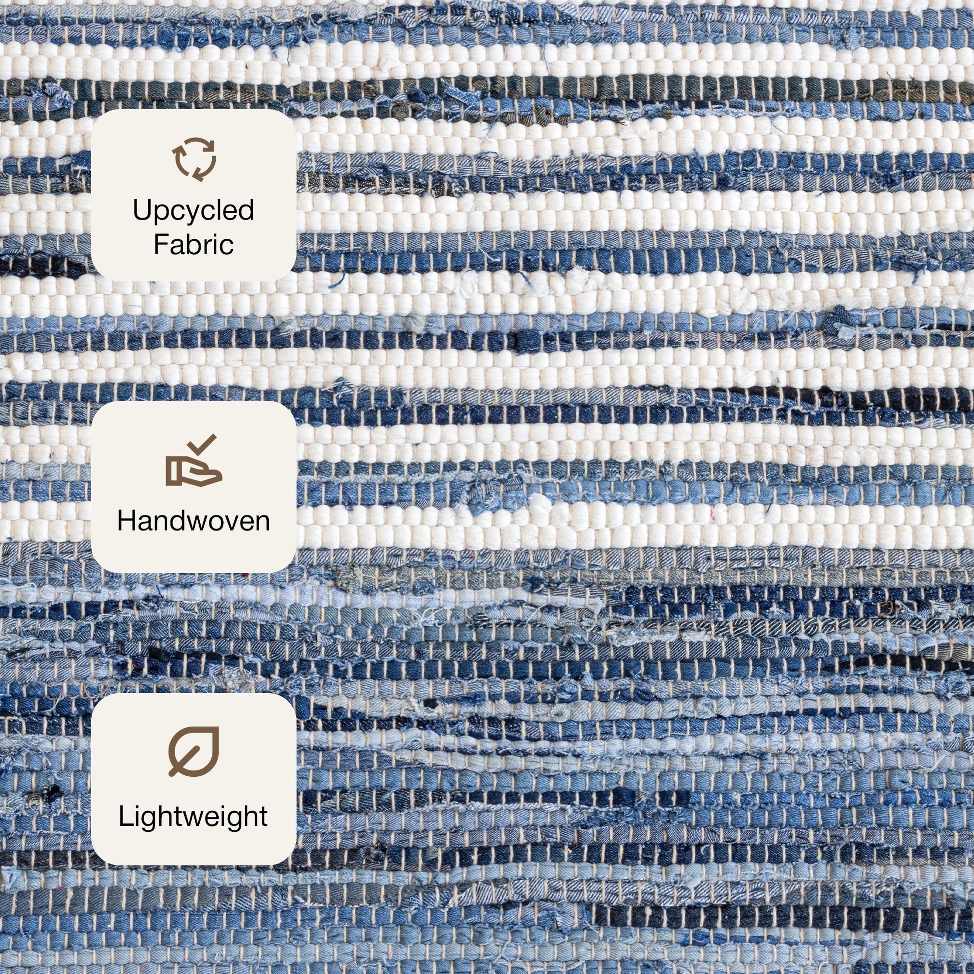 Earthology Soothe - Denim Recycled Rug (Blue)-3