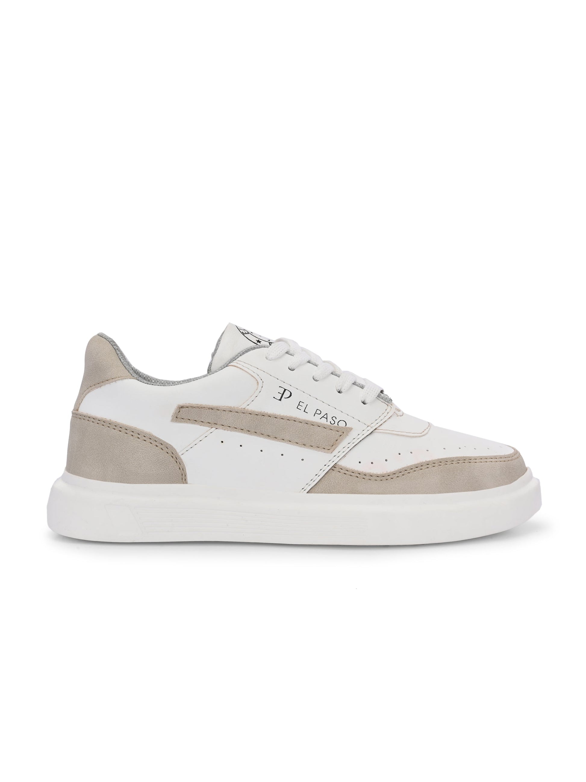 EL PASO Faux Leather Casual Lace Up Sneakers For Women-3