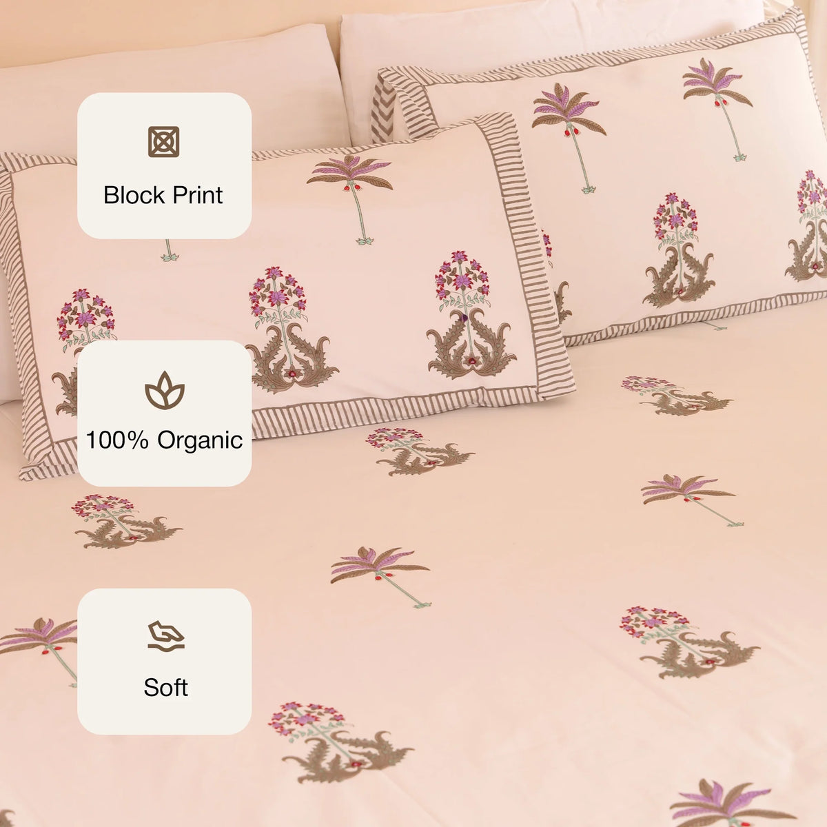 Empire Aura - Handblock Bedsheet-3