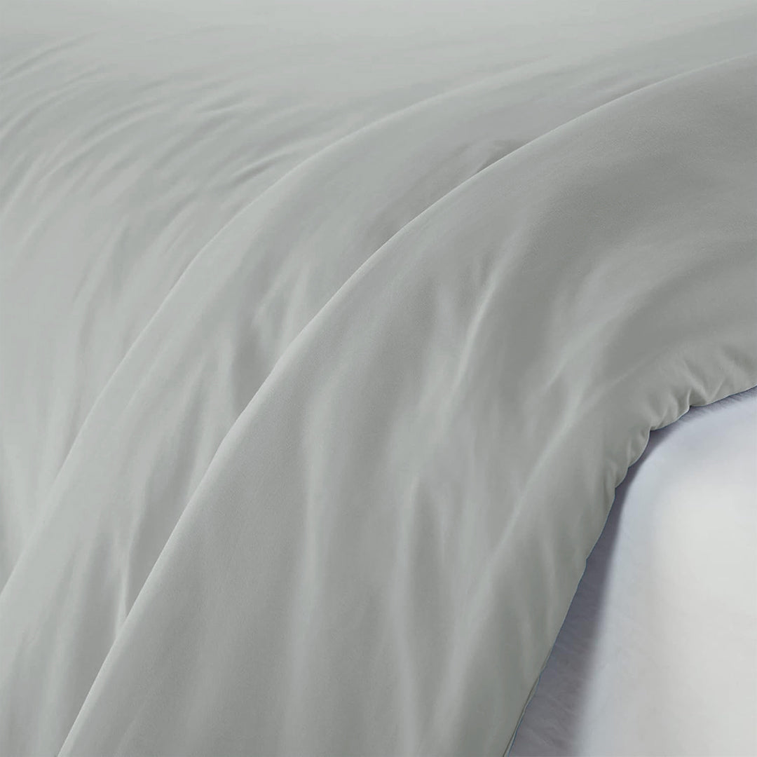 Fort Mellow - Solid Duvet Cover (Light Grey)-5