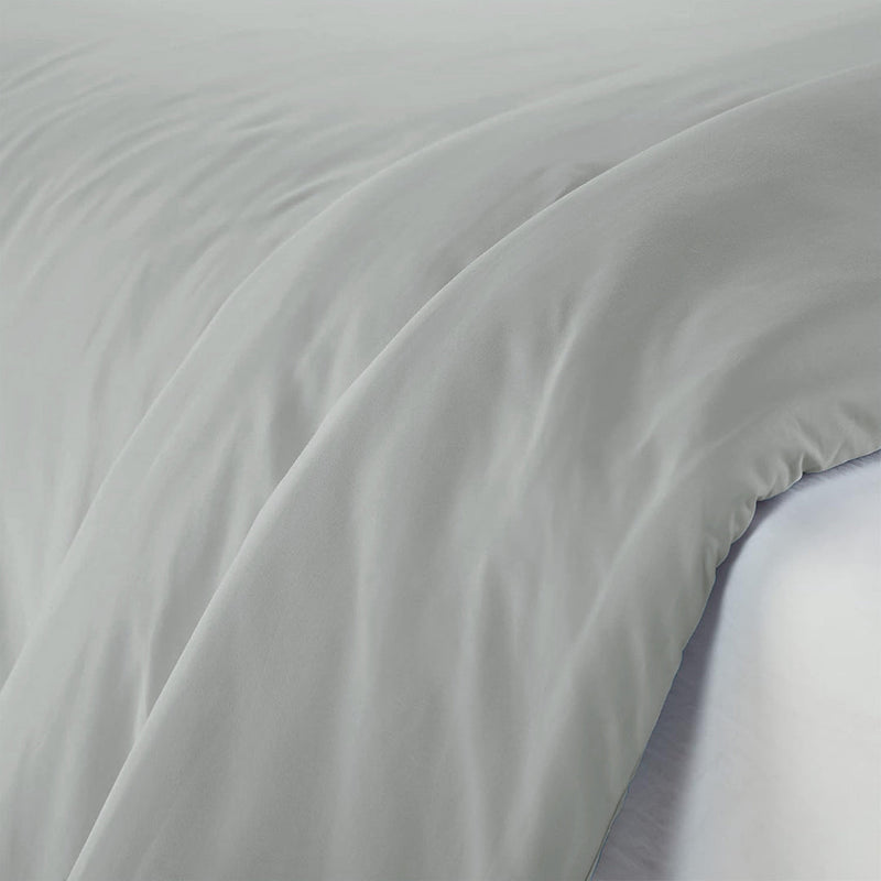 Fort Mellow - Solid Duvet Cover (Light Grey)-5