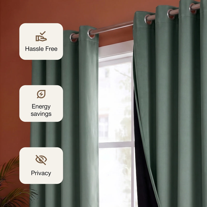 Fort Essential - Black Backing Blackout Curtain-3