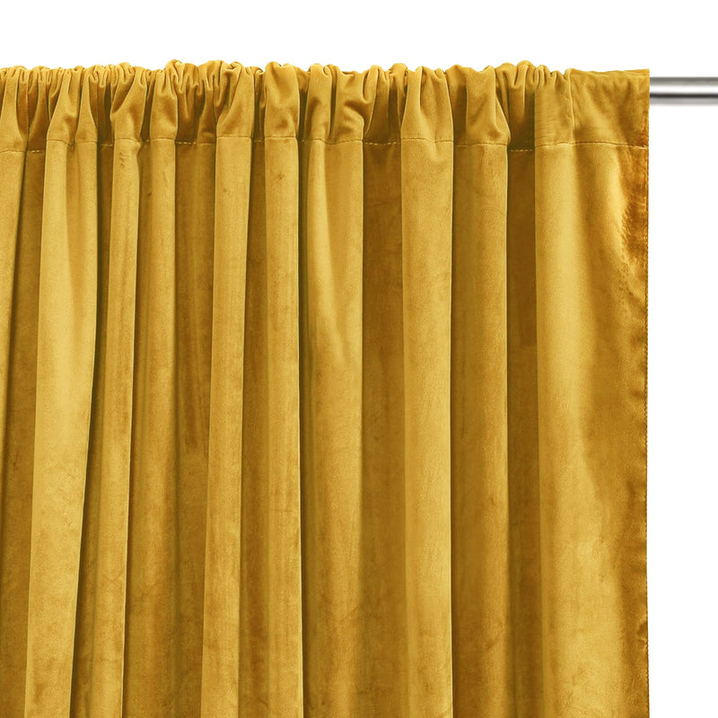 Fort Royal - Rod Pocket Velvet Curtain (Yellow)-3