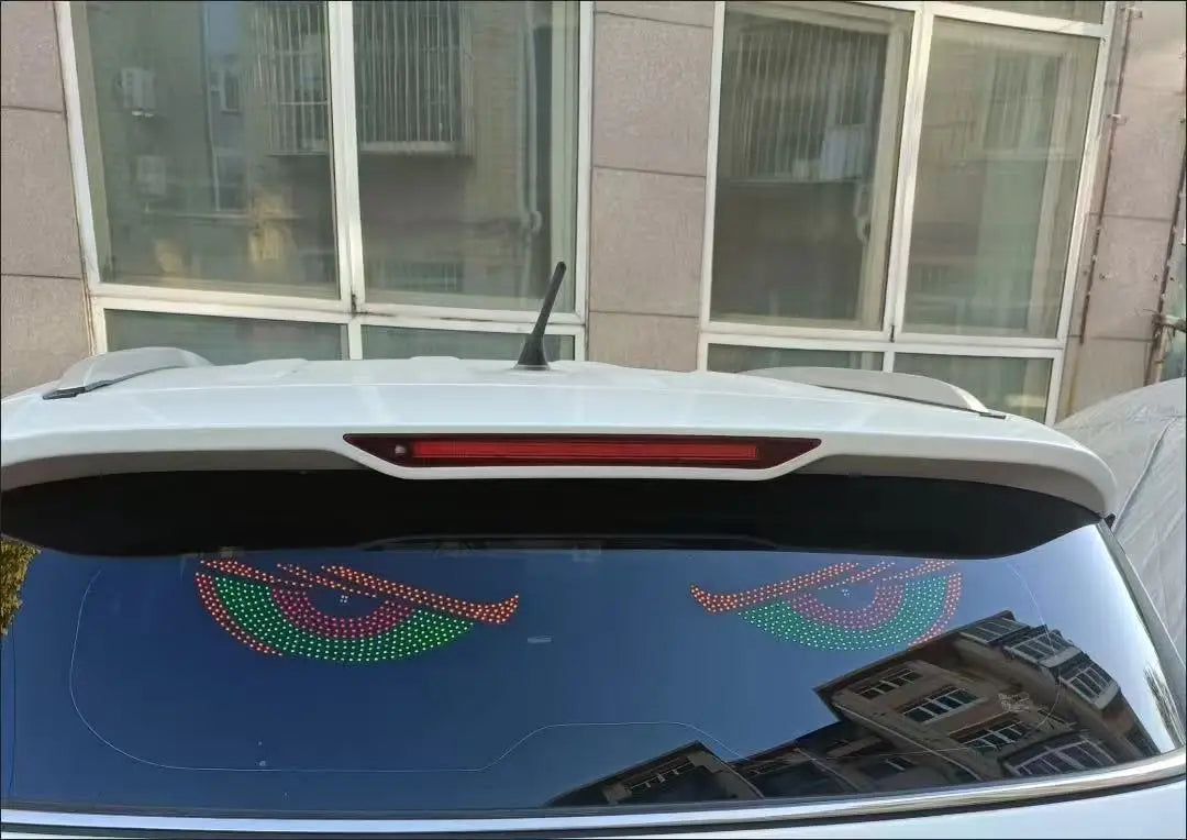 LED Matrix Pixel Panel Display Screen Flexible RGB USB Car Windshield Devil Eyes Lights for Car Truck Off-road SUV