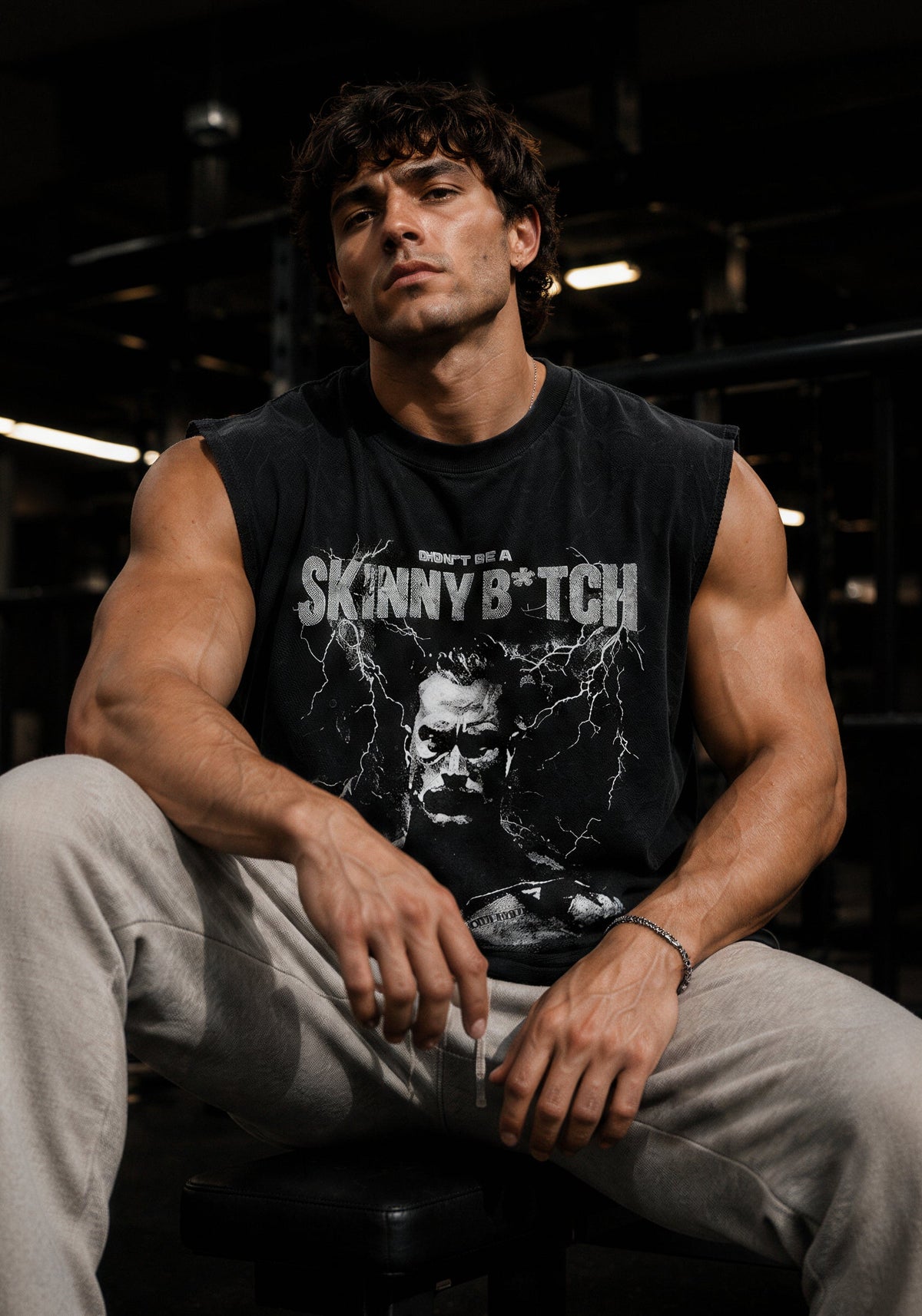 Black - T104 - Don't Be Skinny - Tank Top