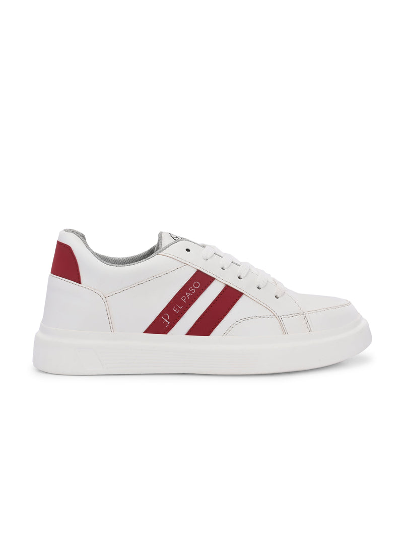 EL PASO Faux Leather Casual Lace Up Sneakers For Women-12