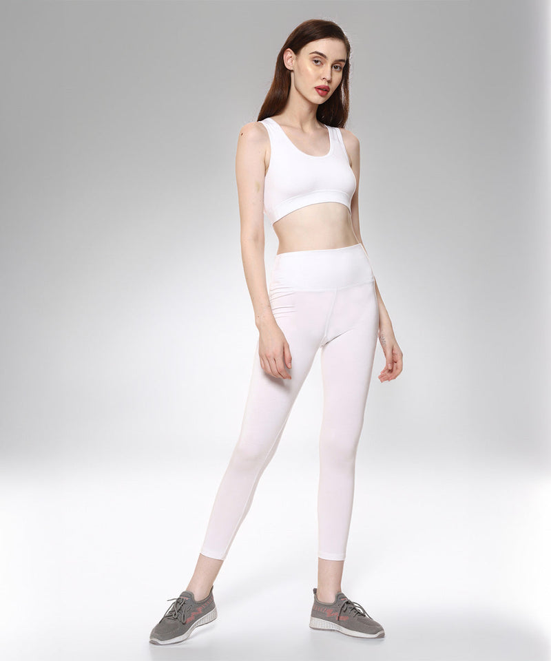 Naturefab Women's Bamboo Coórds Set White-3