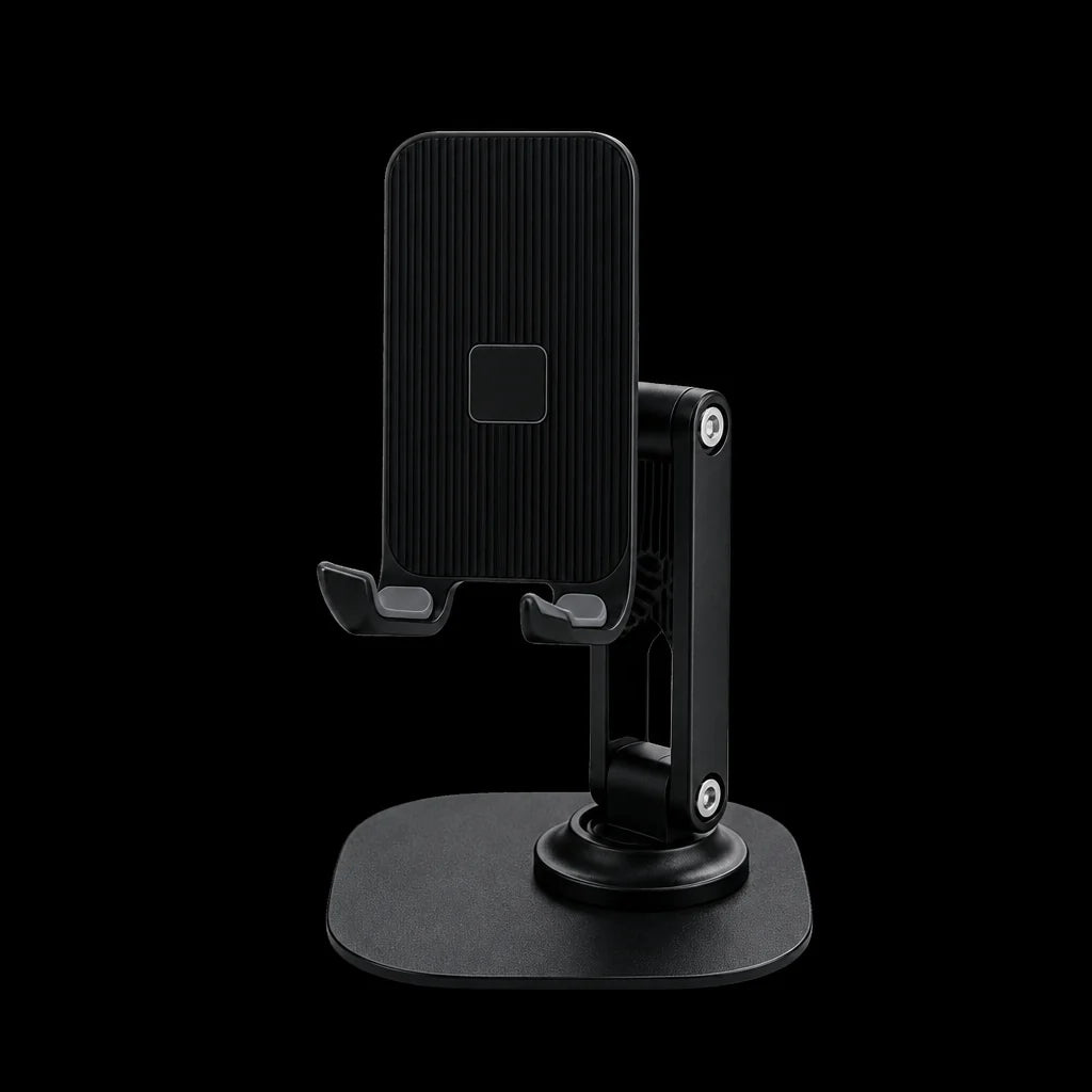 HAMMER Desk Essential MS360 360 Degree Rotatable & Foldable Mobile Phone Holder for all Smartphones - Black-4