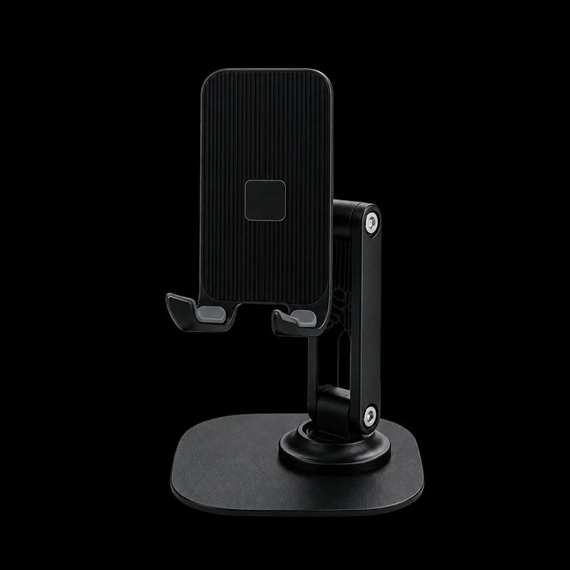 HAMMER Desk Essential MS360 360 Degree Rotatable & Foldable Mobile Phone Holder for all Smartphones - Black-4