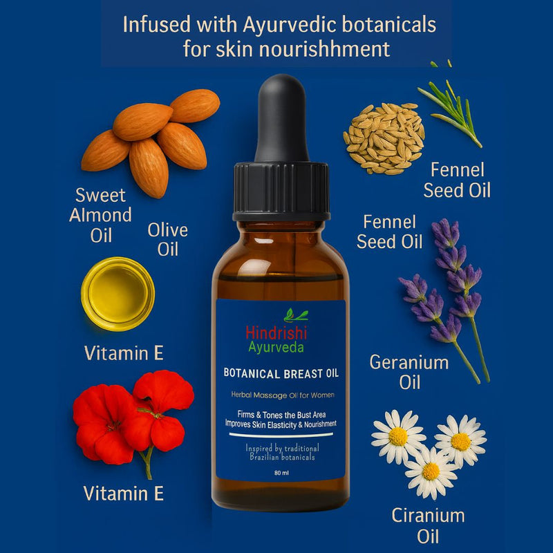 Hindrishi Ayurveda Botanical Breast Oil – Nourishing & Firming Ayurvedic Massage Oil 30ml (Set of 2)-7