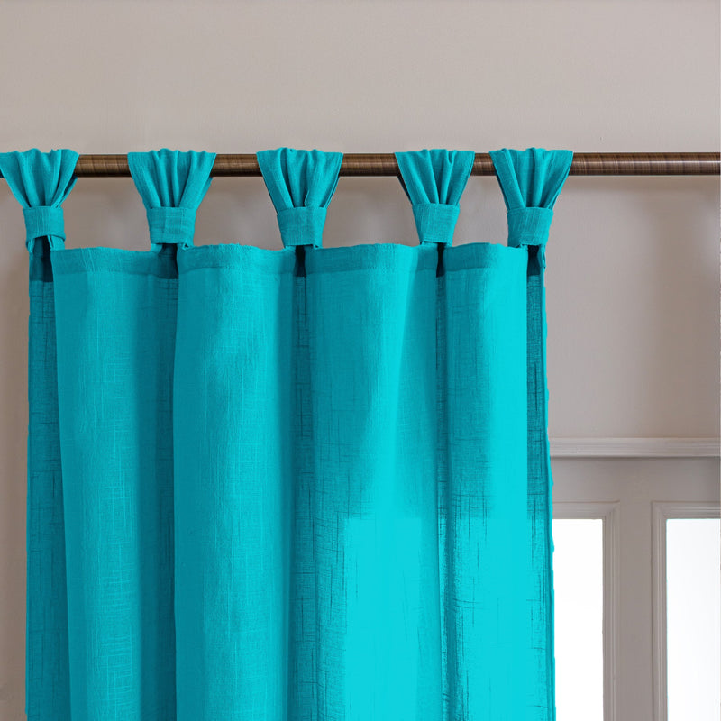 Fort Absolute - Twist Tab Top Sheer Curtain (Blue)-3