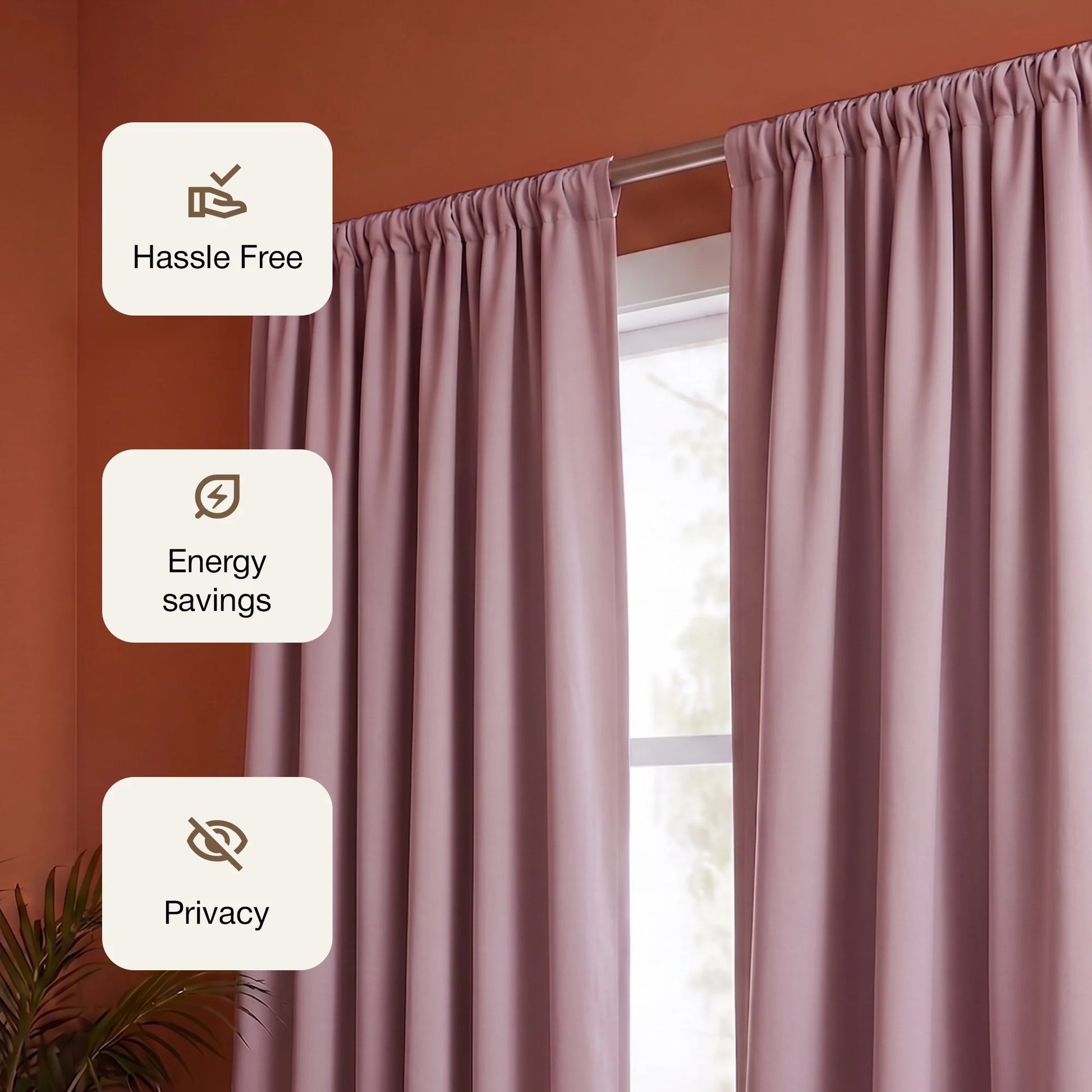 Fort Essential - Rod Pocket Blackout Curtain (Lavender)-3