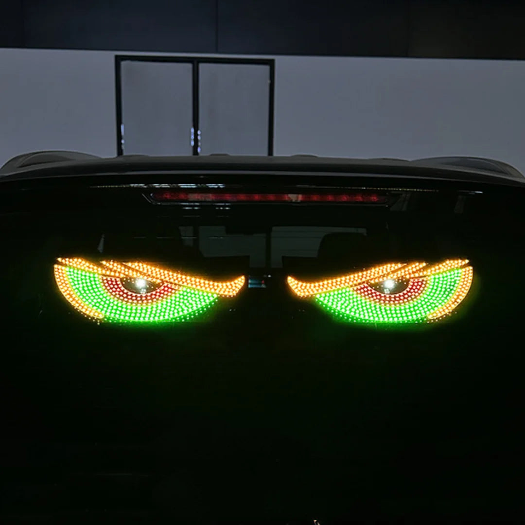LED Matrix Pixel Panel Display Screen Flexible RGB USB Car Windshield Devil Eyes Lights for Car Truck Off-road SUV