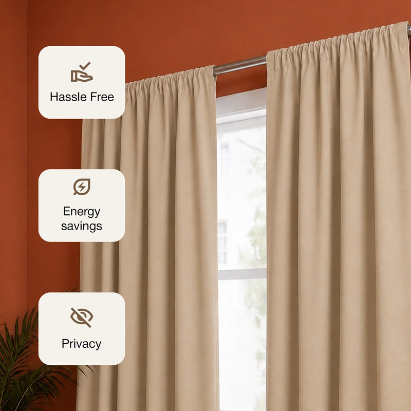Fort Essential - Black Backing Blackout Curtain-3