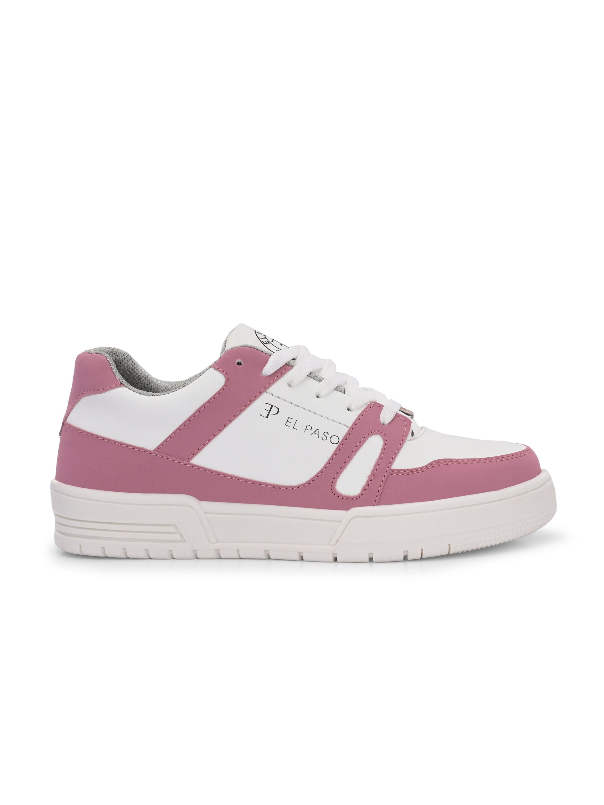 EL PASO Faux Leather Casual Shoes Lace Up Sneakers For Women-21