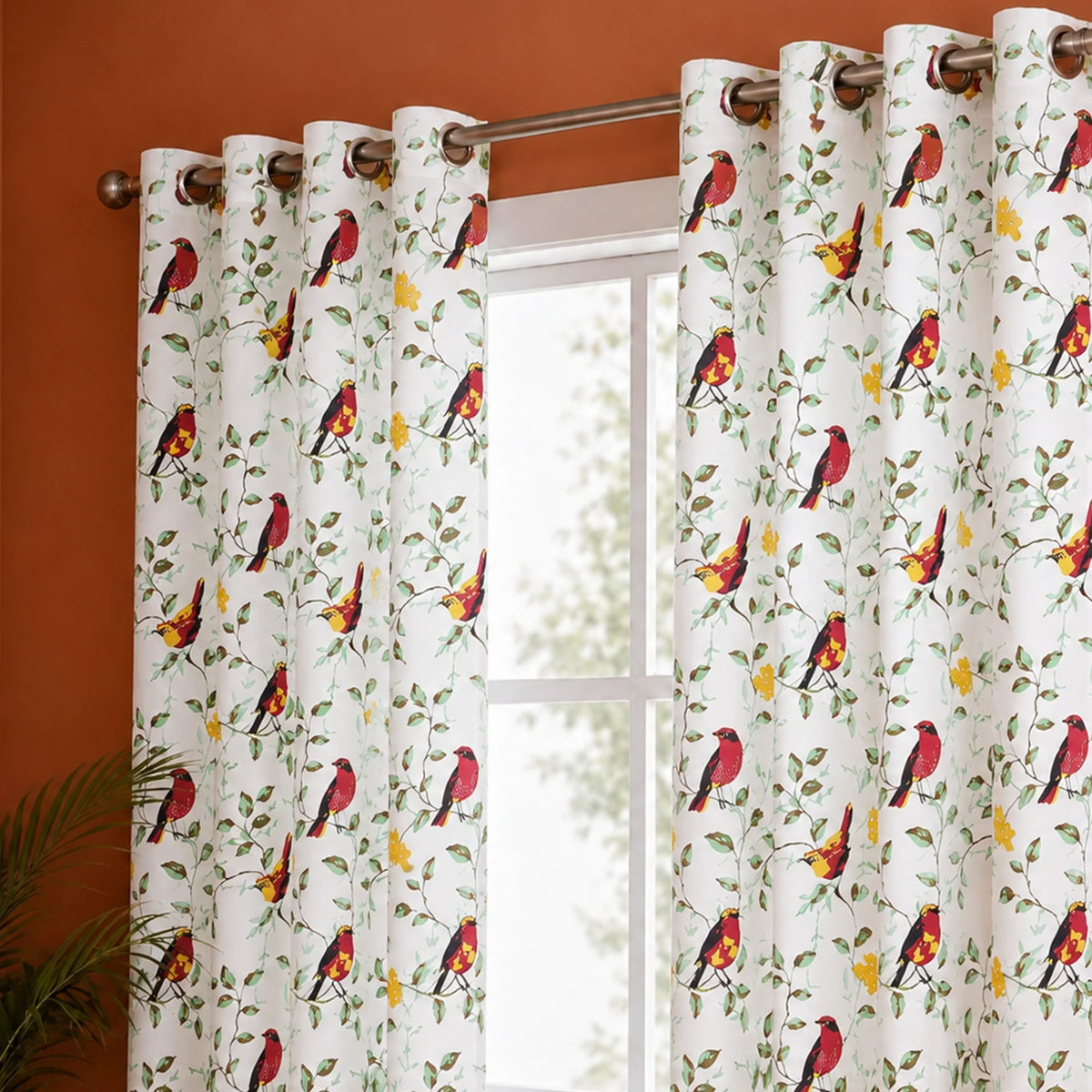Multicolor Little Wings Eyelet Duck Curtain-3