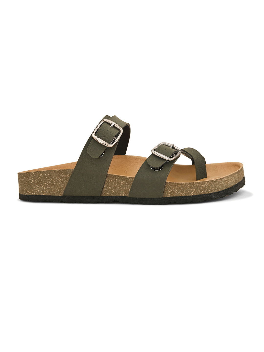 Women One Toe Flats with Buckles-21