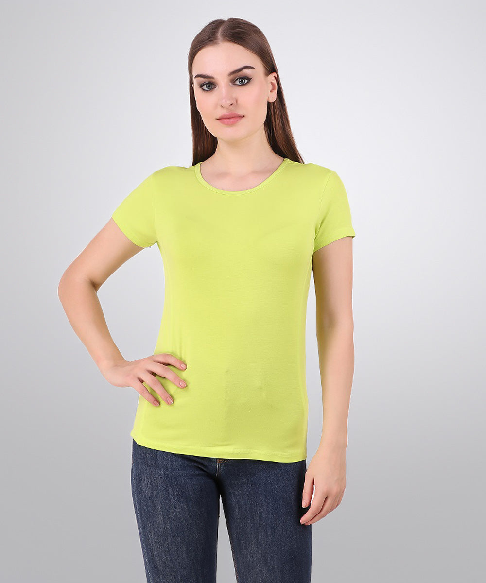 Naturefab Women's Organic Bamboo Tshirt Lemon-1