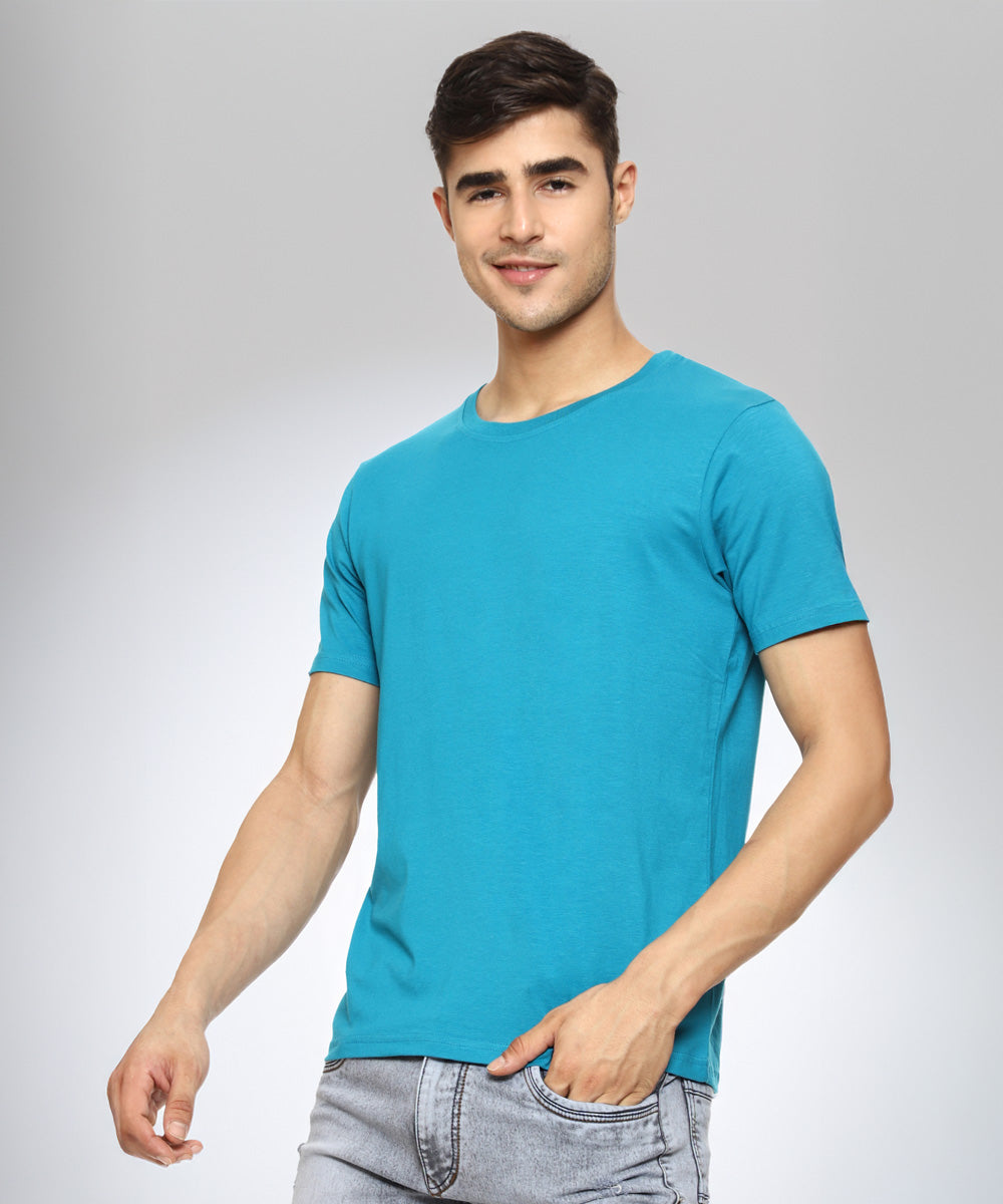 Naturefab Men's Organic Bamboo Tshirt Teal-2