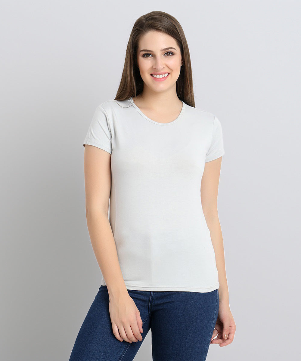 Naturefab Women's Organic Bamboo Tshirt Grey-1