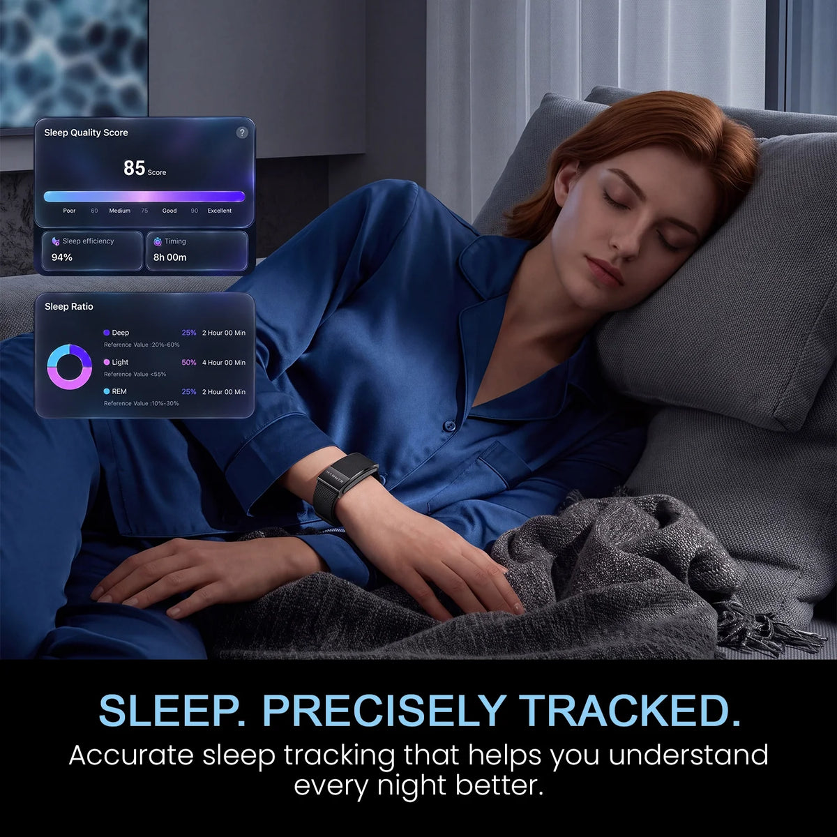 HAMMER Fit Pro 2 Screenless Fitness Band, 24/7 Activity Health Tracker, Heart Rate, Sleep Tracke, Multiple Sports Modes-3
