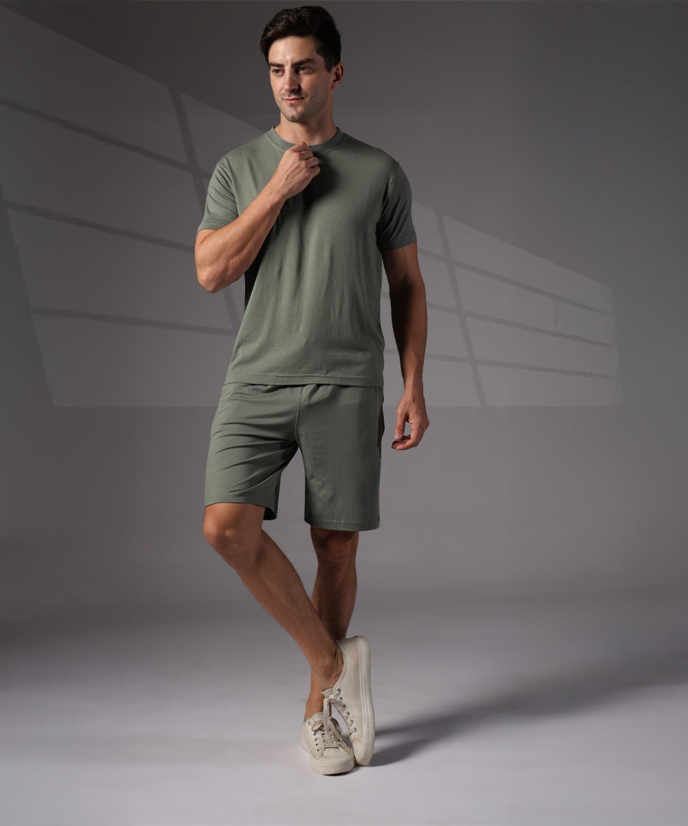 Naturefab Men's Organic Bamboo Co-ord Granite Green-3