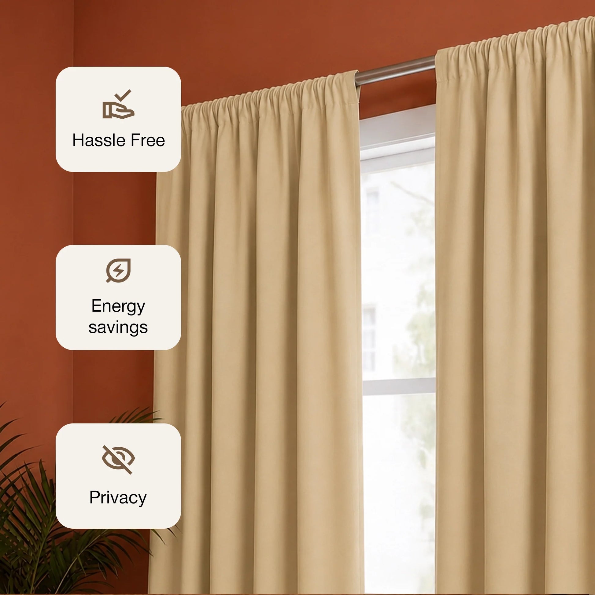Fort Essential - Black Backing Blackout Curtain-3