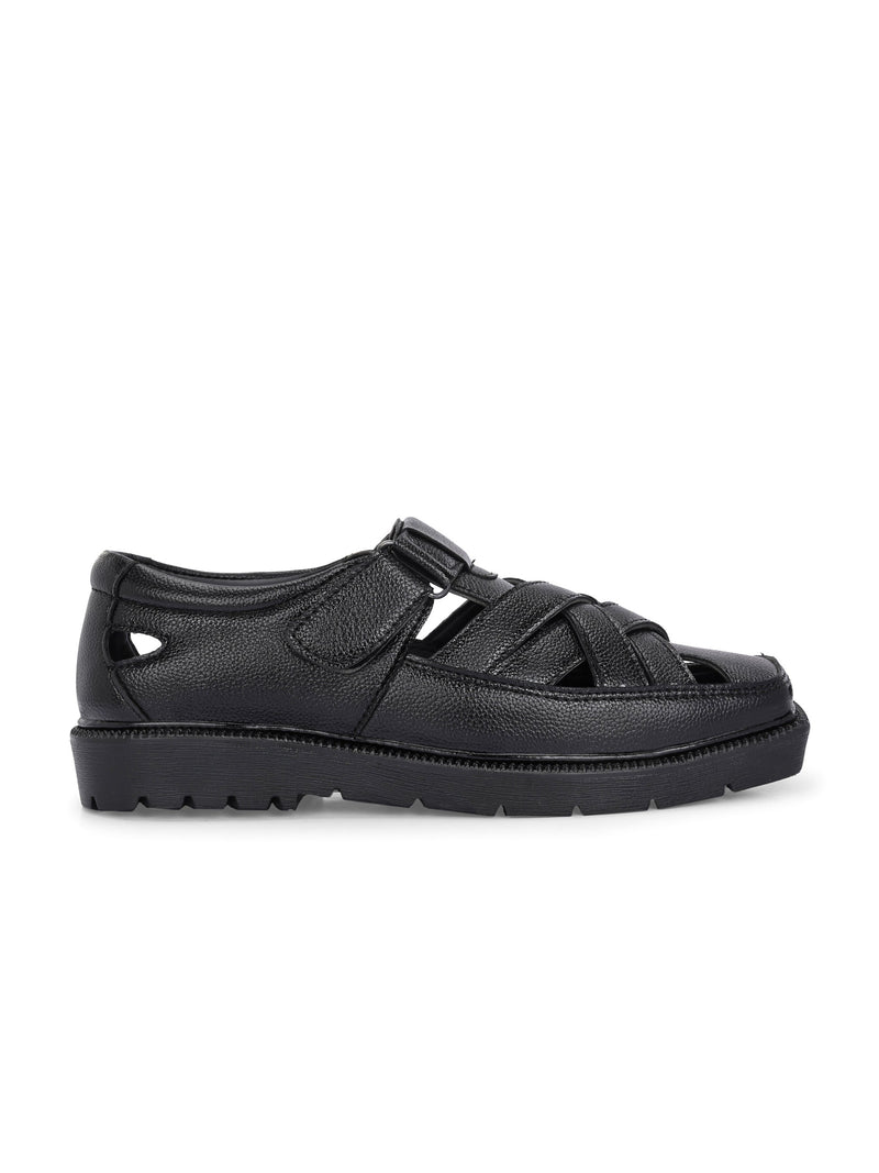Men Shoe-Style Faux Leather Casual Slip On Sandals-3