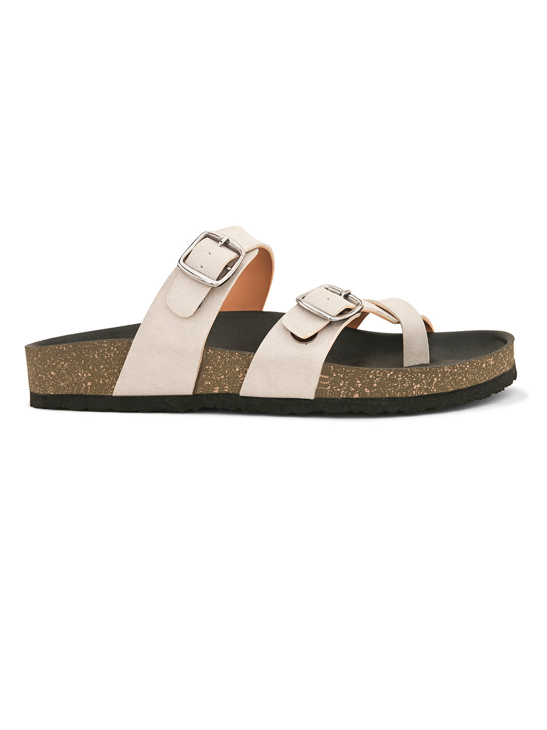 Women One Toe Flats with Buckles-15