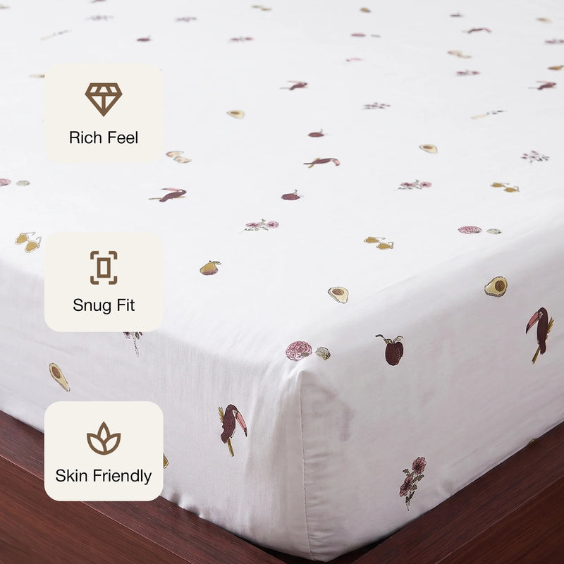Imprimer Medley - Cartoon Printed Fitted Bedsheet (Multicolor)-3