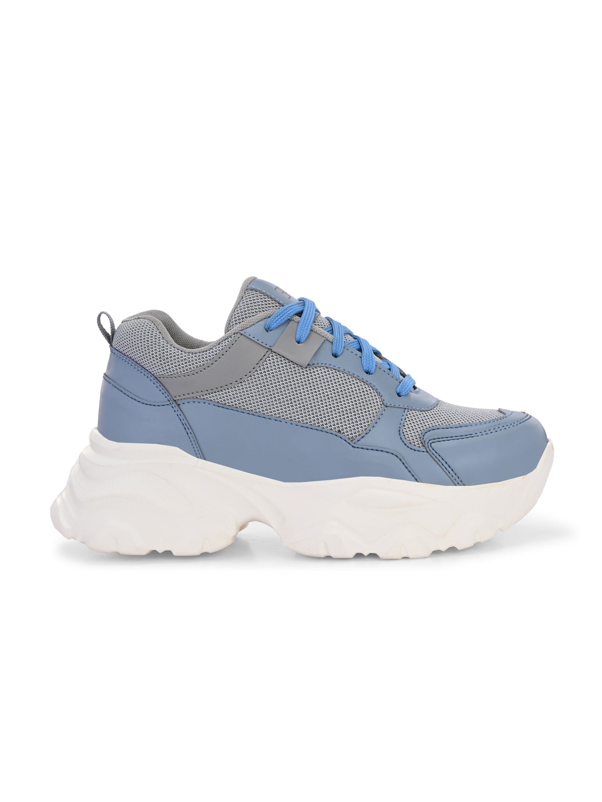 EL PASO Women Faux Leather Casual Lace Up Sneakers-5